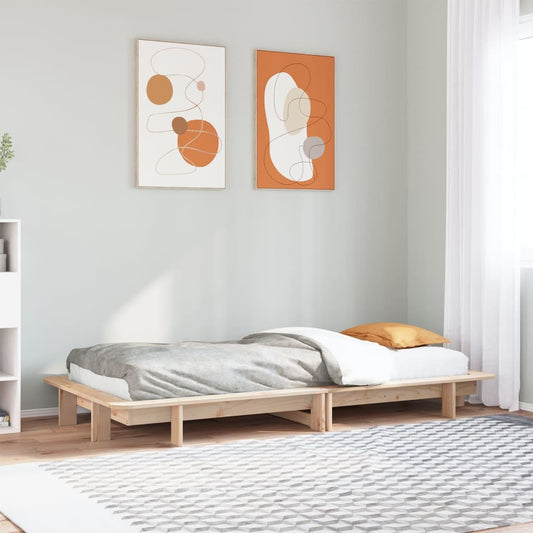 Bed Frame without Mattress 100x200 cm Solid Wood Pine