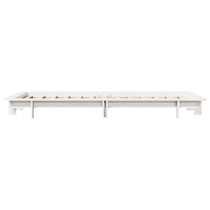 Bed Frame without Mattress White 90x200 cm Solid Wood Pine