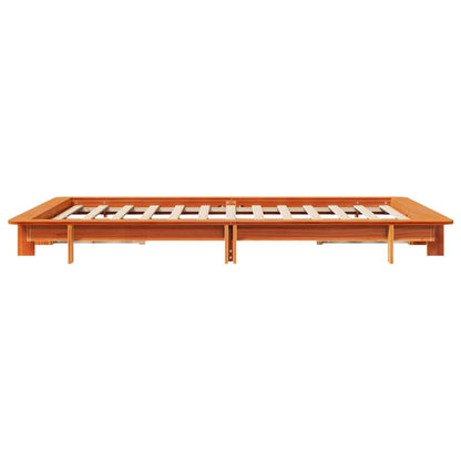 Bed Frame without Mattress Wax Brown 140x190 cm Solid Wood Pine
