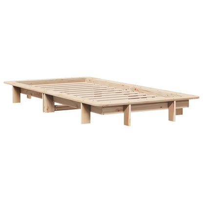 Bed Frame without Mattress 75x190 cm Small Single Solid Wood Pine
