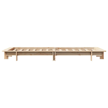 Bed Frame without Mattress 75x190 cm Small Single Solid Wood Pine