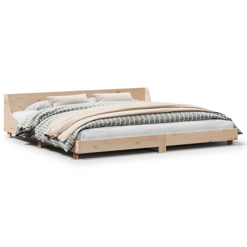 Bed Frame without Mattress 180x200 cm Super King Solid Wood Pine