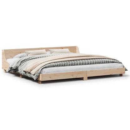 Bed Frame without Mattress 180x200 cm Super King Solid Wood Pine