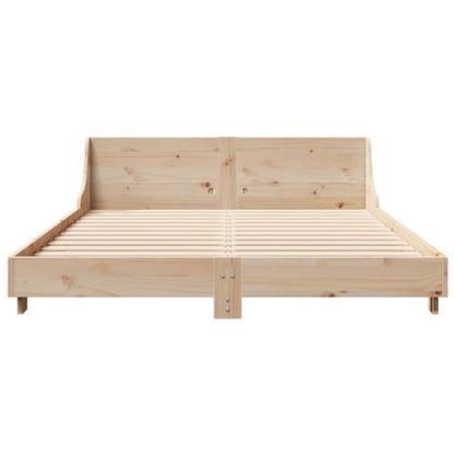 Bed Frame without Mattress 150x200 cm King Size Solid Wood Pine