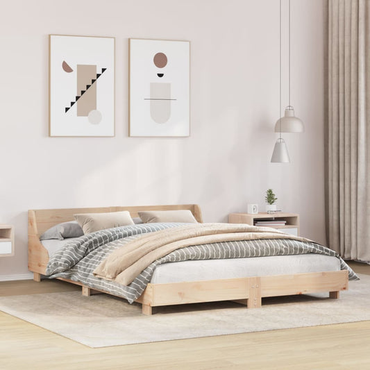 Bed Frame without Mattress 140x200 cm Solid Wood Pine
