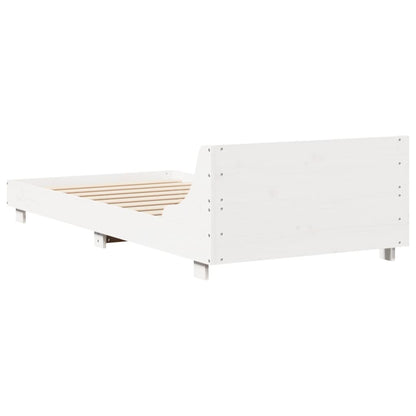 Bed Frame without Mattress White 100x200 cm Solid Wood Pine