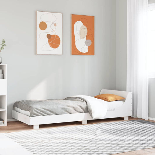 Bed Frame without Mattress White 90x200 cm Solid Wood Pine