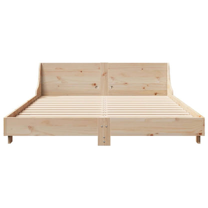 Bed Frame without Mattress 135x190 cm Double Solid Wood Pine