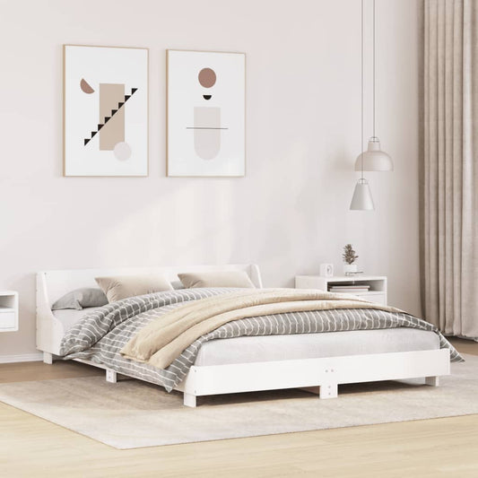 Bed Frame without Mattress White 120x190 cm Small Double Solid Wood Pine