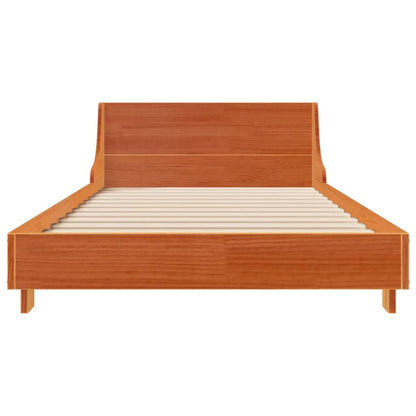 Bed Frame without Mattress Wax Brown 75x190 cm Small Single Solid Wood Pine
