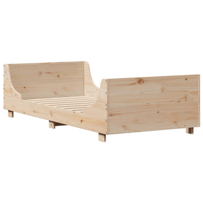 Bed Frame without Mattress 90x200 cm Solid Wood Pine