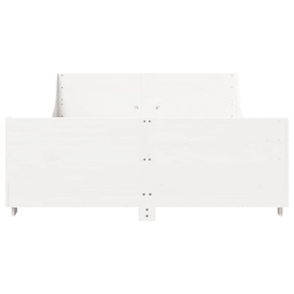 Bed Frame without Mattress White 120x190 cm Small Double Solid Wood Pine