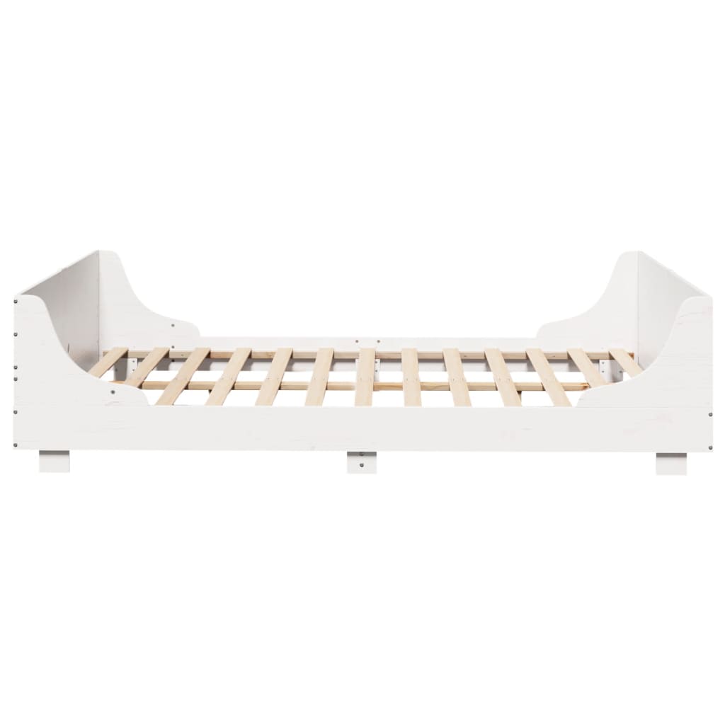 Bed Frame without Mattress White 120x190 cm Small Double Solid Wood Pine