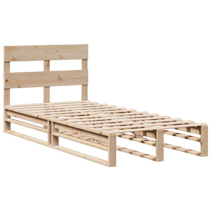 Bed Frame without Mattress 90x200 cm Solid Wood Pine