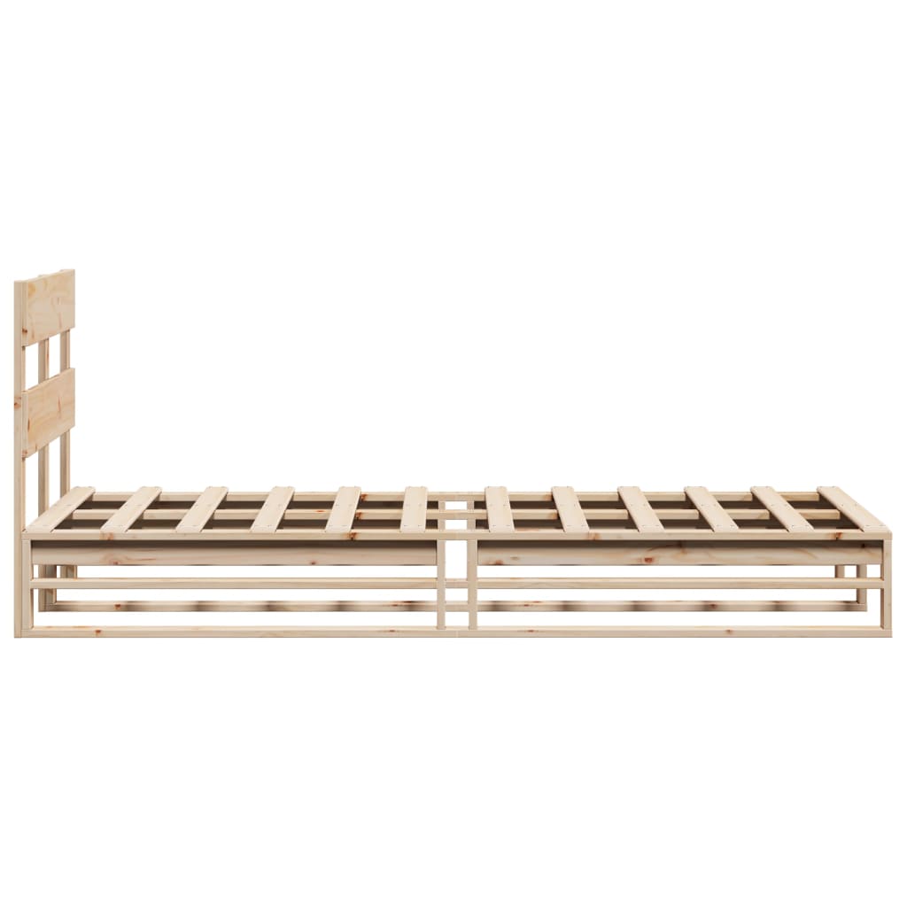 Bed Frame without Mattress 90x200 cm Solid Wood Pine