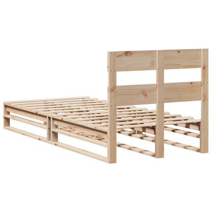 Bed Frame without Mattress 90x200 cm Solid Wood Pine