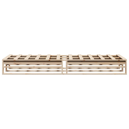 Bed Frame without Mattress 90x200 cm Solid Wood Pine