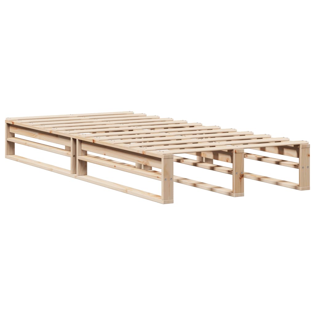 Bed Frame without Mattress 90x200 cm Solid Wood Pine