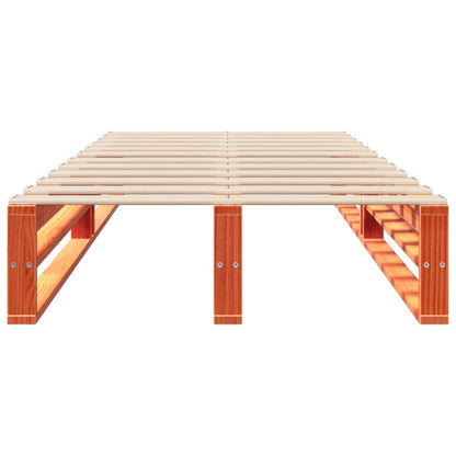 Bed Frame without Mattress Wax Brown 90x200 cm Solid Wood Pine