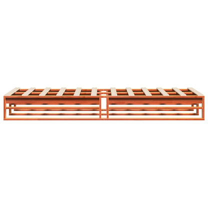 Bed Frame without Mattress Wax Brown 100x200 cm Solid Wood Pine