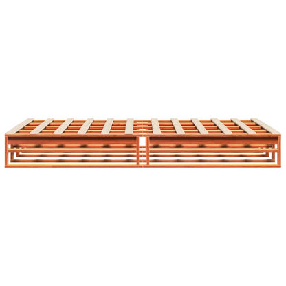 Bed Frame without Mattress Wax Brown 140x200 cm Solid Wood Pine
