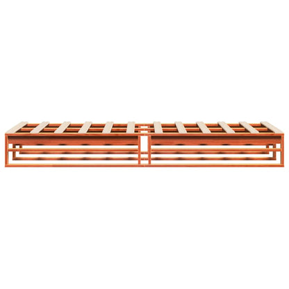 Bed Frame without Mattress Wax Brown 75x190 cm Small Single Solid Wood Pine