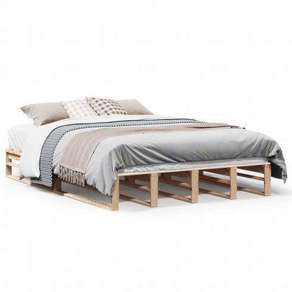 Bed Frame without Mattress 120x190 cm Small Double Solid Wood Pine