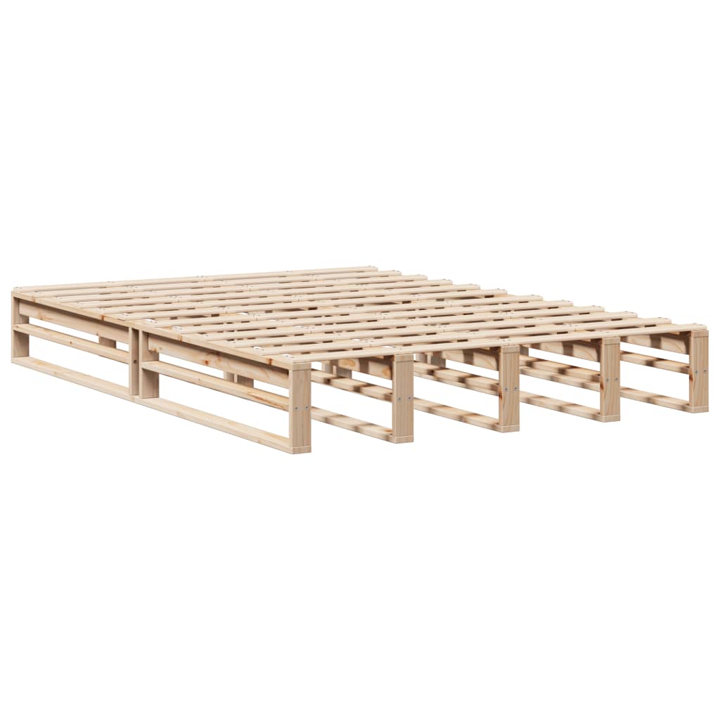 Bed Frame without Mattress 120x190 cm Small Double Solid Wood Pine