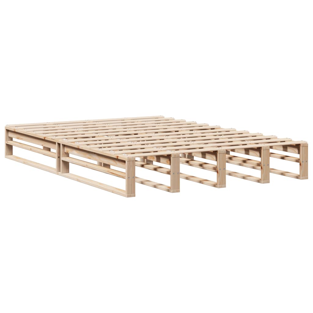 Bed Frame without Mattress 120x190 cm Small Double Solid Wood Pine
