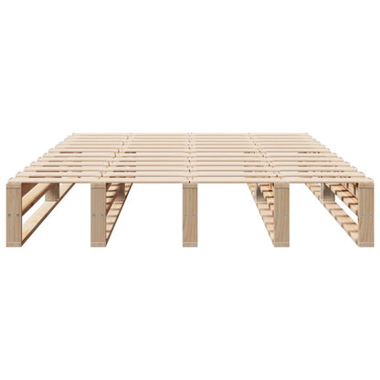 Bed Frame without Mattress 140x190 cm Solid Wood Pine