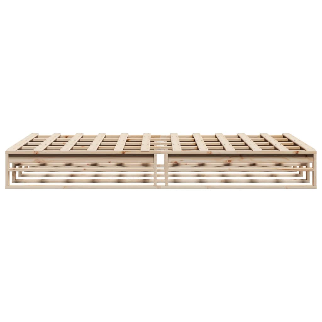 Bed Frame without Mattress 140x190 cm Solid Wood Pine