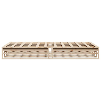 Bed Frame without Mattress 140x190 cm Solid Wood Pine