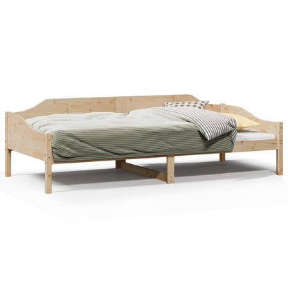 Bed Frame without Mattress 90x200 cm Solid Wood Pine