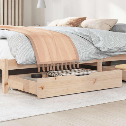 Under-Bed Drawers with Wheels 2 pcs 95x55x17 cm Solid Wood Pine
