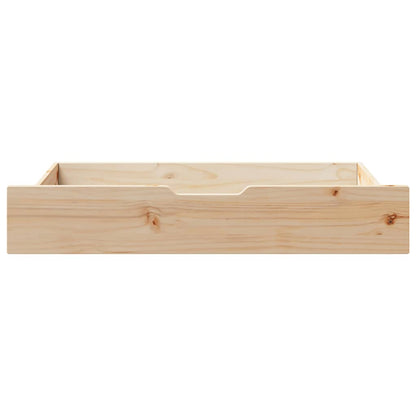 Under-Bed Drawers with Wheels 2 pcs 95x55x17 cm Solid Wood Pine