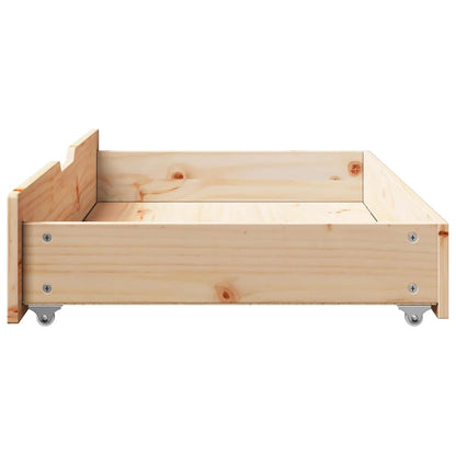 Under-Bed Drawers with Wheels 2 pcs 95x55x17 cm Solid Wood Pine