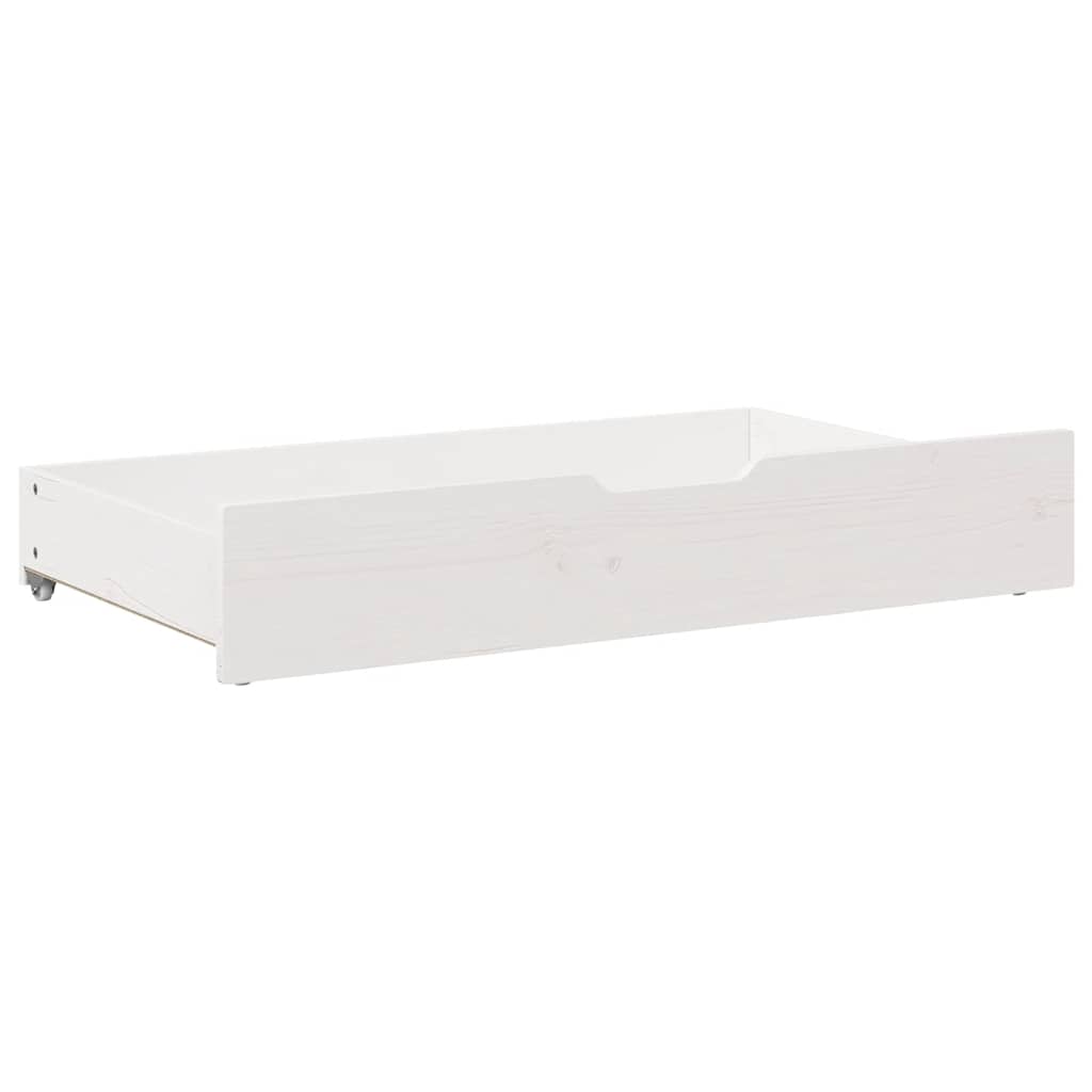 Under-Bed Drawers 2 pcs White 95x55x17 cm Solid Wood Pine
