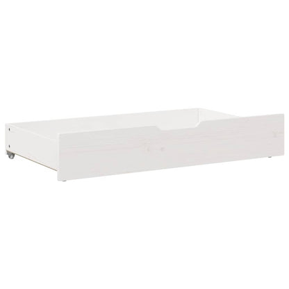 Under-Bed Drawers 2 pcs White 95x55x17 cm Solid Wood Pine