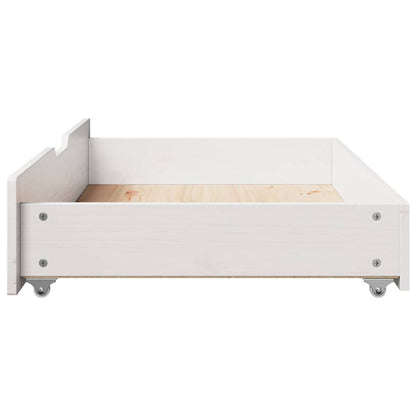 Under-Bed Drawers 2 pcs White 95x55x17 cm Solid Wood Pine