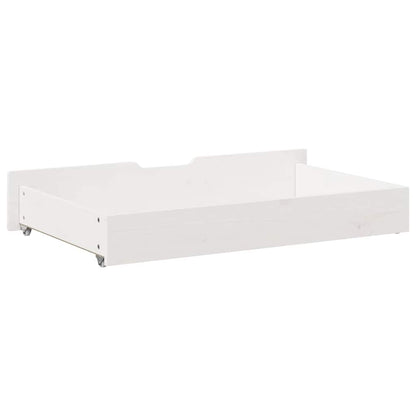 Under-Bed Drawers 2 pcs White 95x55x17 cm Solid Wood Pine