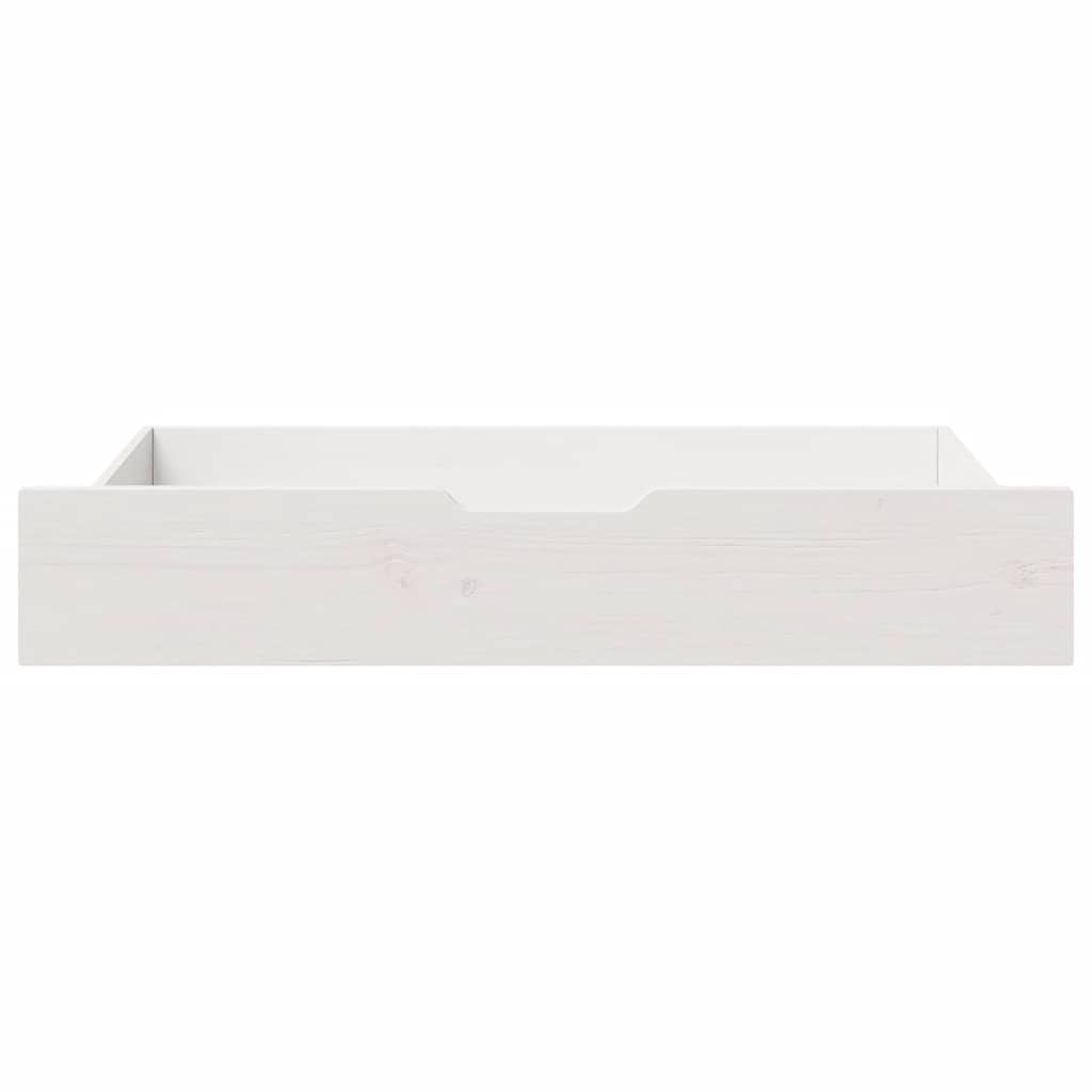 Under-Bed Drawers 2 pcs White 90x55x17 cm Solid Wood Pine