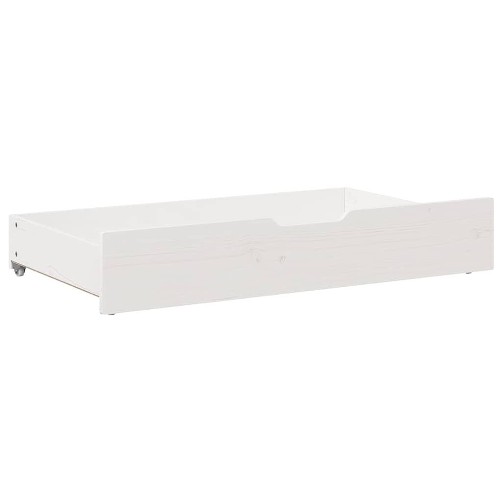 Under-Bed Drawers 2 pcs White 90x55x17 cm Solid Wood Pine