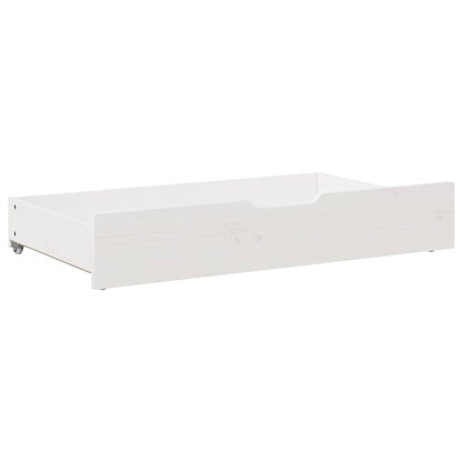 Under-Bed Drawers 2 pcs White 90x55x17 cm Solid Wood Pine