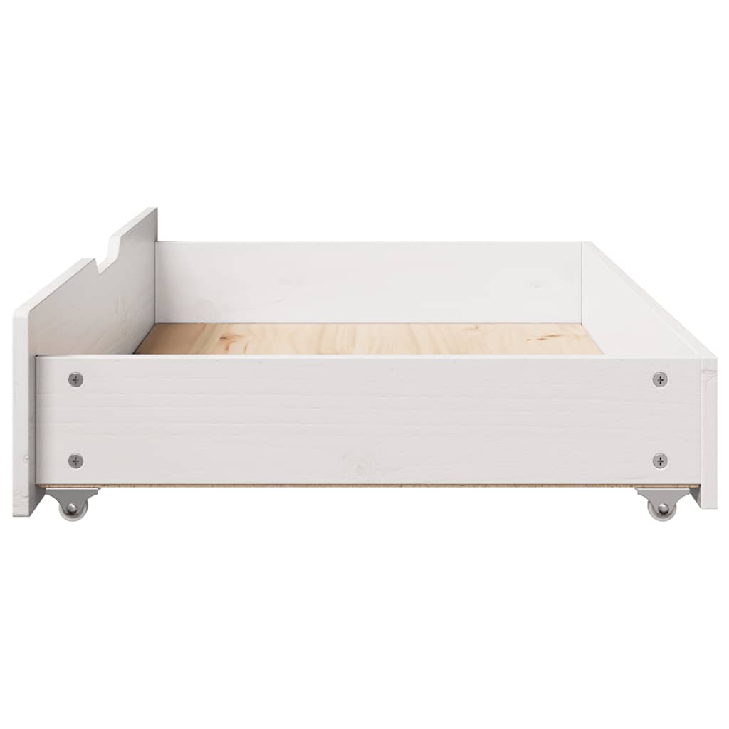 Under-Bed Drawers 2 pcs White 90x55x17 cm Solid Wood Pine