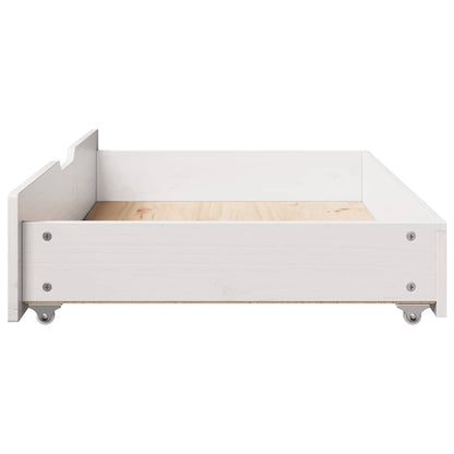 Under-Bed Drawers 2 pcs White 90x55x17 cm Solid Wood Pine