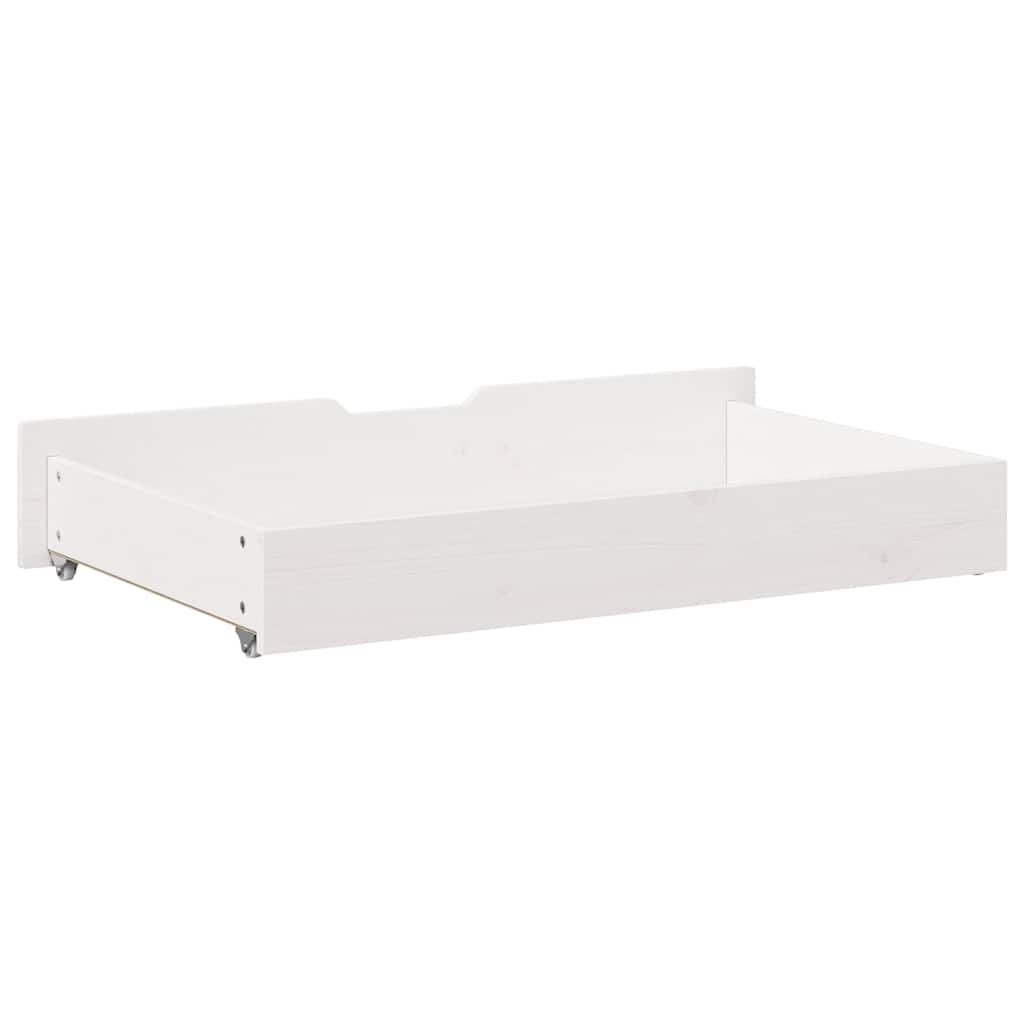 Under-Bed Drawers 2 pcs White 90x55x17 cm Solid Wood Pine