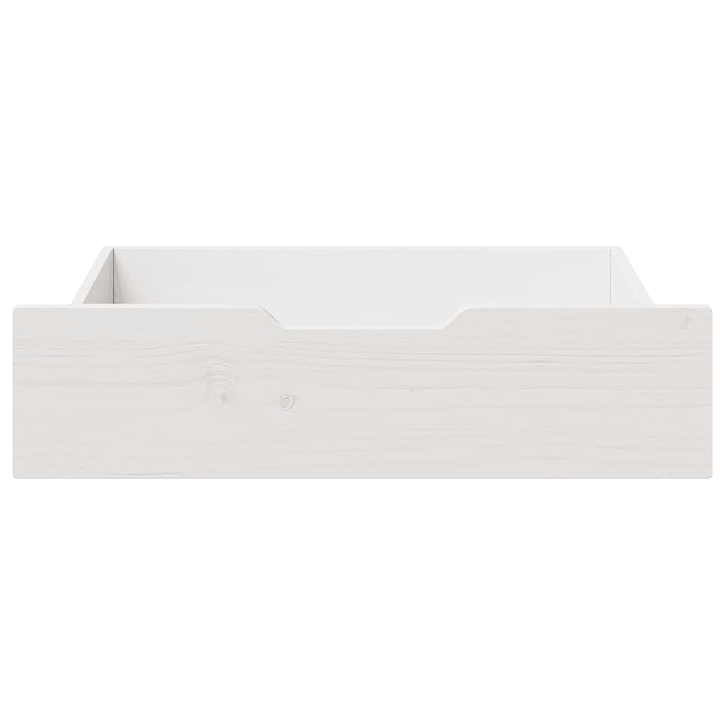 Under-Bed Drawers 2 pcs White 75x55x17 cm Solid Wood Pine