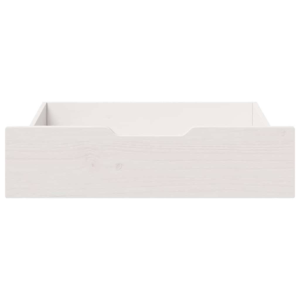 Under-Bed Drawers 2 pcs White 65x55x17 cm Solid Wood Pine
