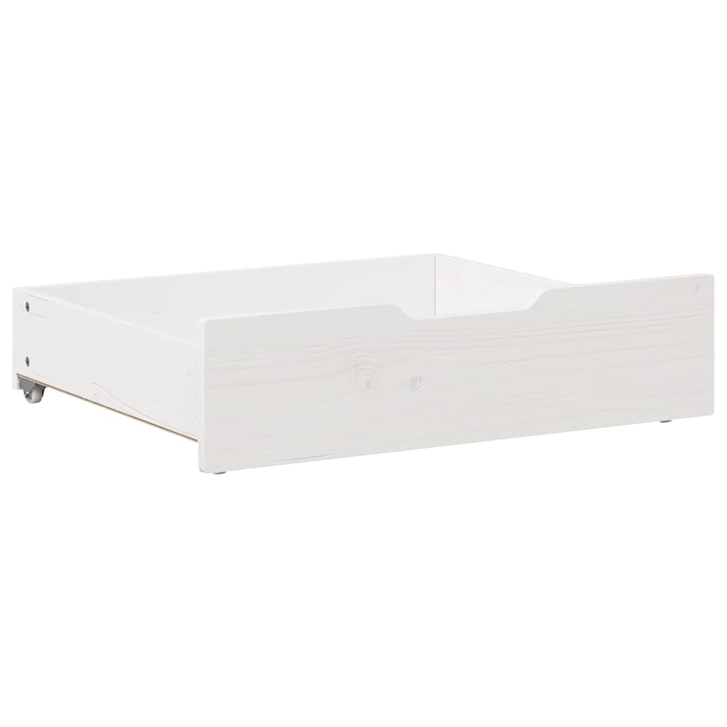 Under-Bed Drawers 2 pcs White 65x55x17 cm Solid Wood Pine