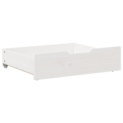 Under-Bed Drawers 2 pcs White 65x55x17 cm Solid Wood Pine